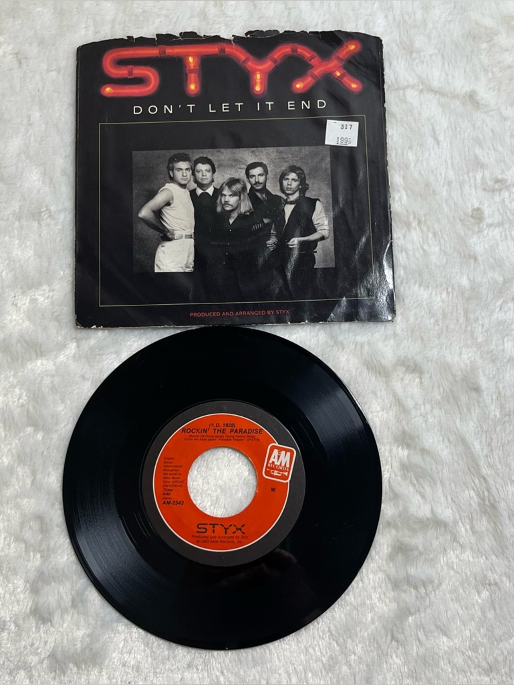 STYX - Don't Let It End/ Rockin The Paradise Vinyl 45rpm